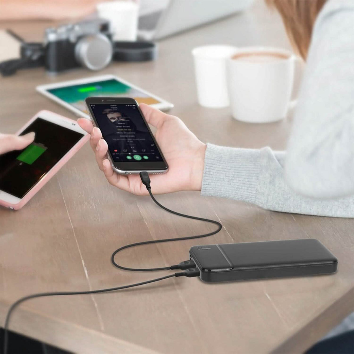 Portable Power Bank Phone Charger with 1 Micro USB Cable - A-1 Thread Vault