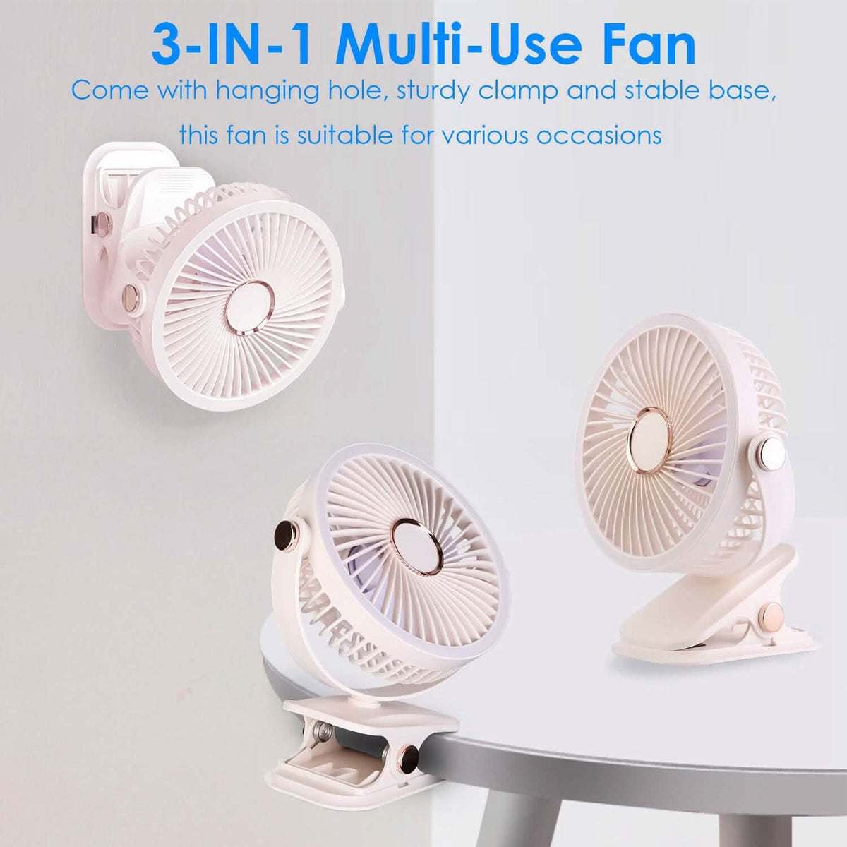 Portable Quiet Rechargeable Clip-On Fan - A-1 Thread Vault