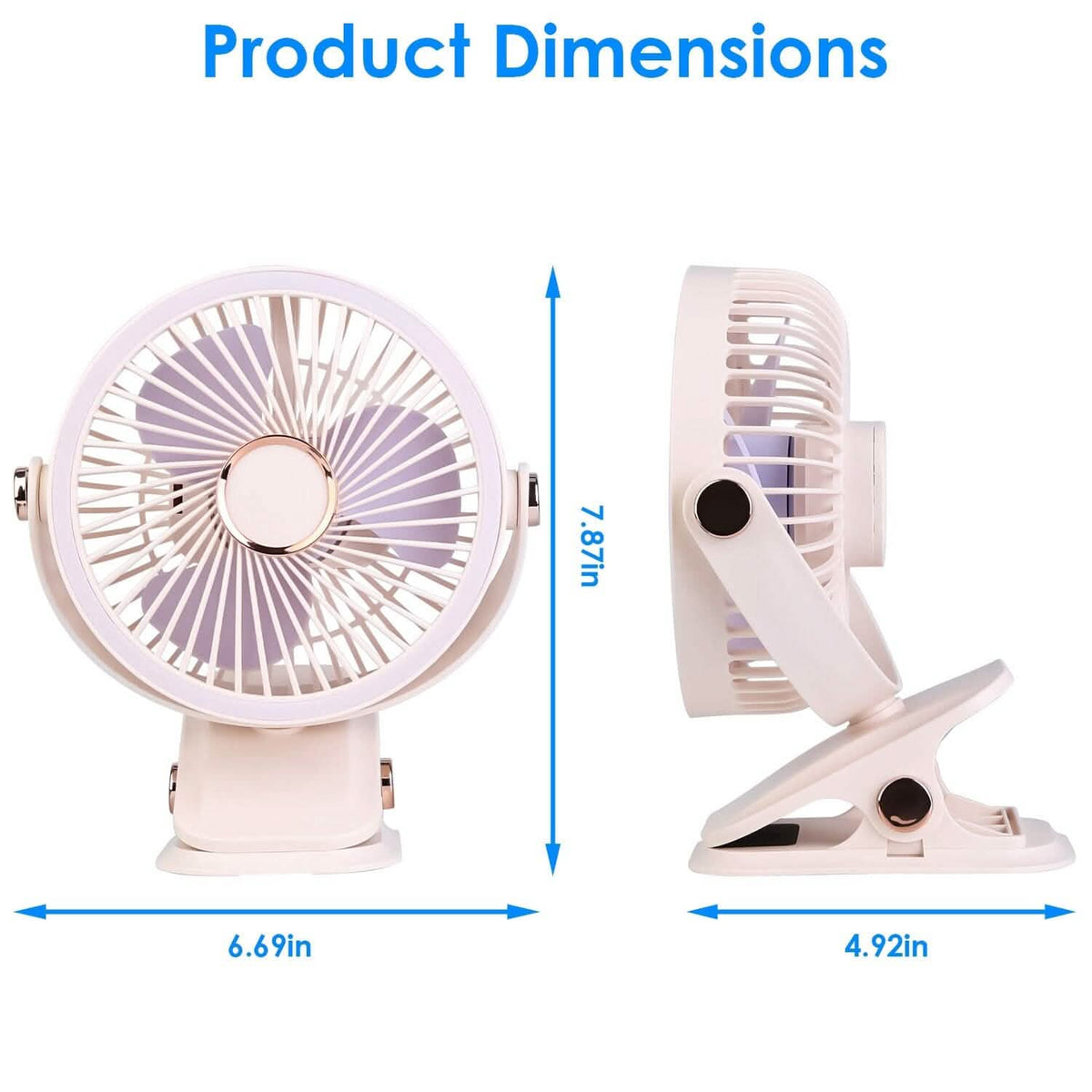 Portable Quiet Rechargeable Clip-On Fan - A-1 Thread Vault