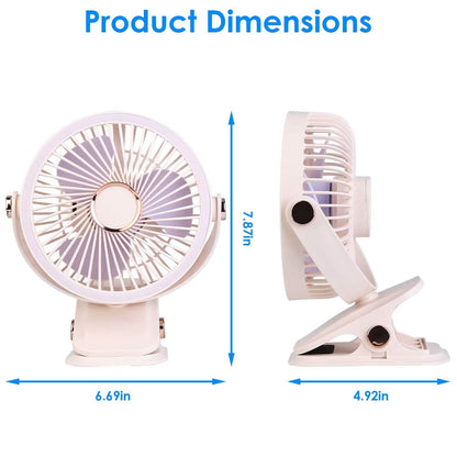 Portable Quiet Rechargeable Clip-On Fan - A-1 Thread Vault