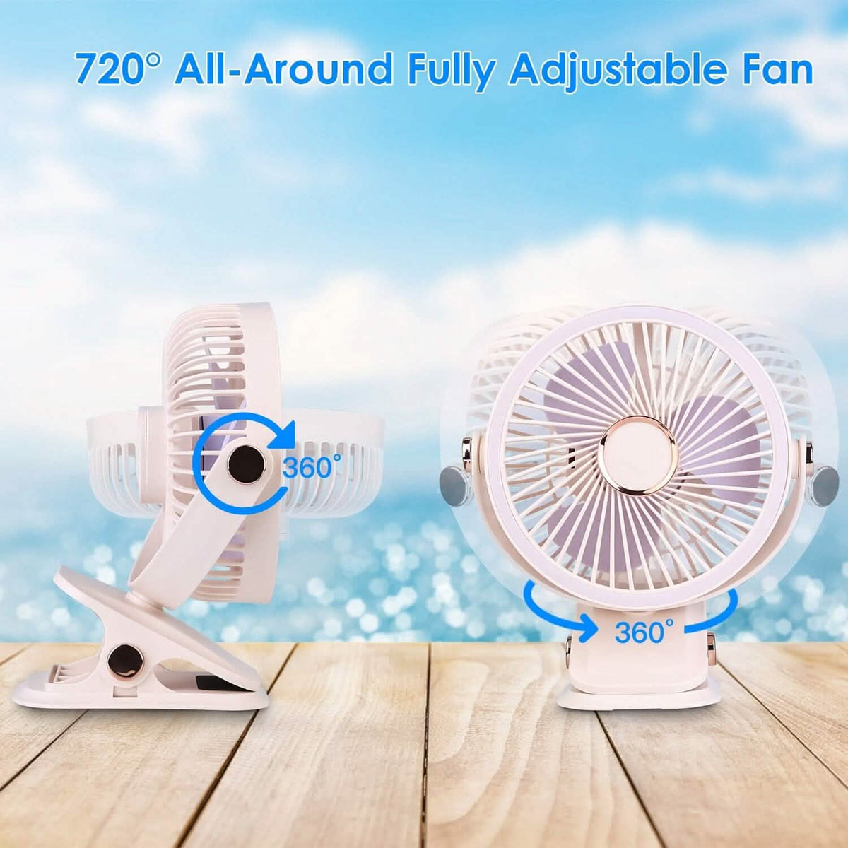 Portable Quiet Rechargeable Clip-On Fan - A-1 Thread Vault