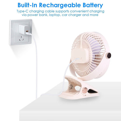 Portable Quiet Rechargeable Clip-On Fan - A-1 Thread Vault
