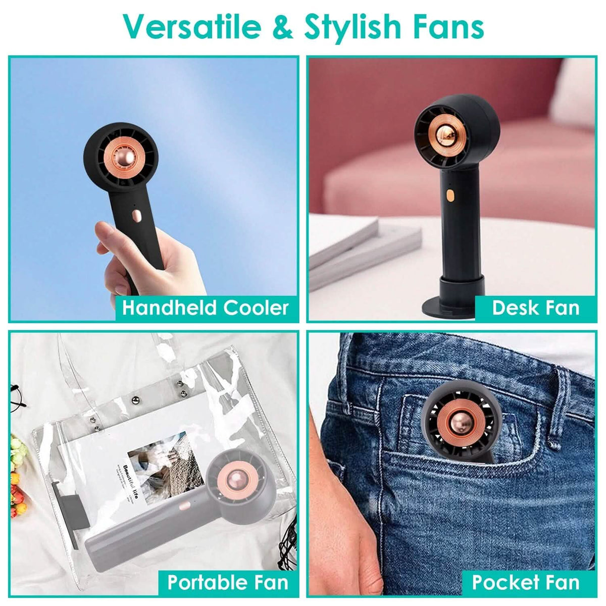 Portable Rechargeable Handheld Fan - A-1 Thread Vault