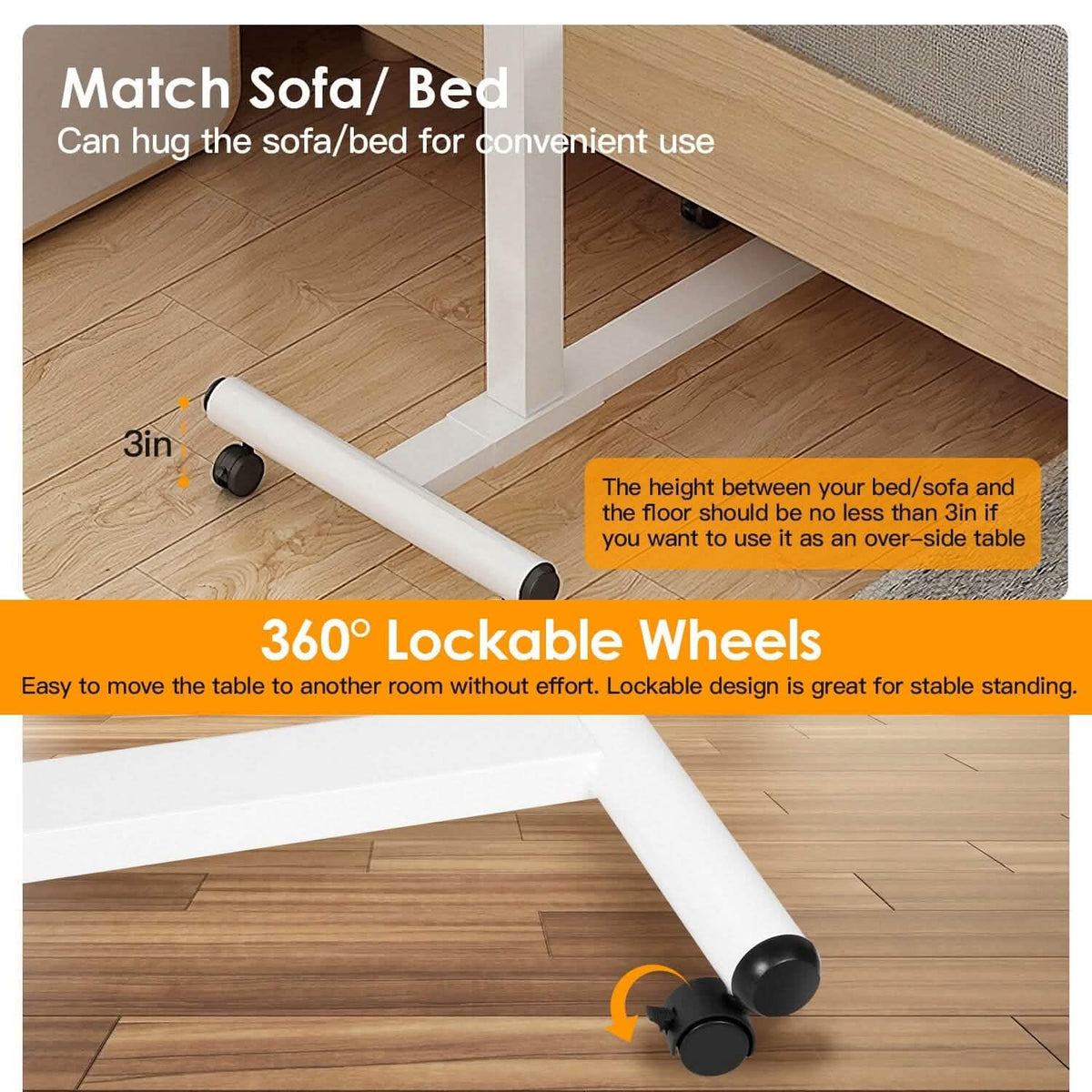 Portable Rolling Laptop Table - A-1 Thread Vault