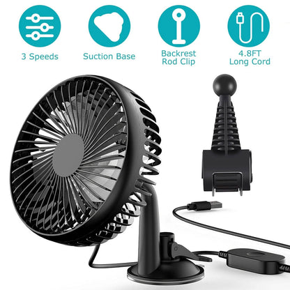 Portable Rotatable Car Cooling Fan - A-1 Thread Vault
