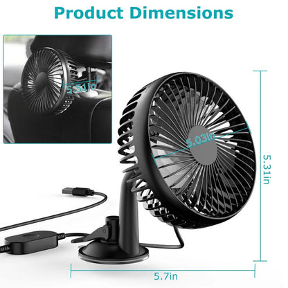 Portable Rotatable Car Cooling Fan - A-1 Thread Vault