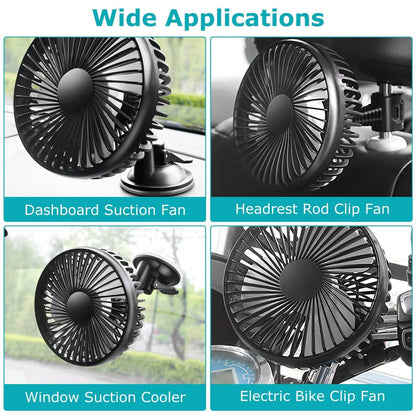 Portable Rotatable Car Cooling Fan - A-1 Thread Vault