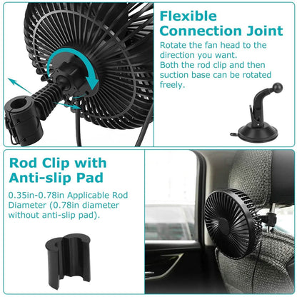 Portable Rotatable Car Cooling Fan - A-1 Thread Vault