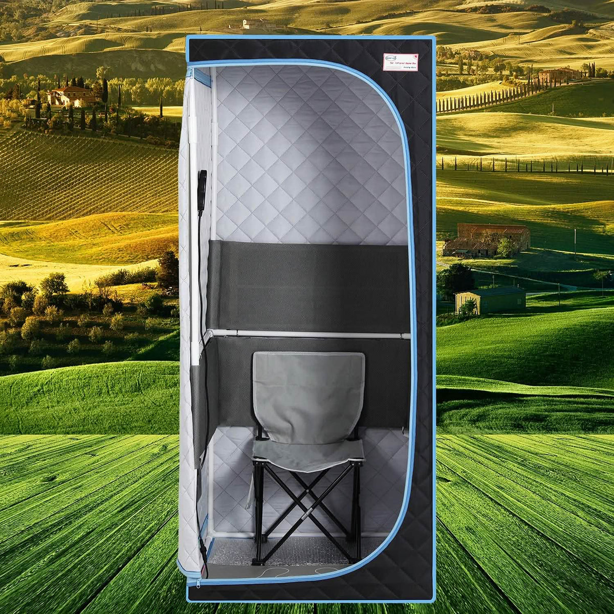Portable Sauna Tent with Heating Foot Pad and Portable Chair - A-1 Thread Vault