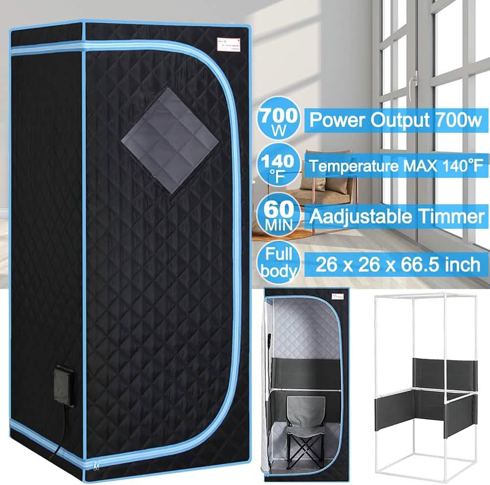 Portable Sauna Tent with Heating Foot Pad and Portable Chair - A-1 Thread Vault