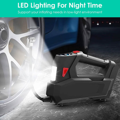 Portable Tire Inflator 120 PSI Maximum 90W Powered Tire Pump with Digital Display LED - A-1 Thread Vault