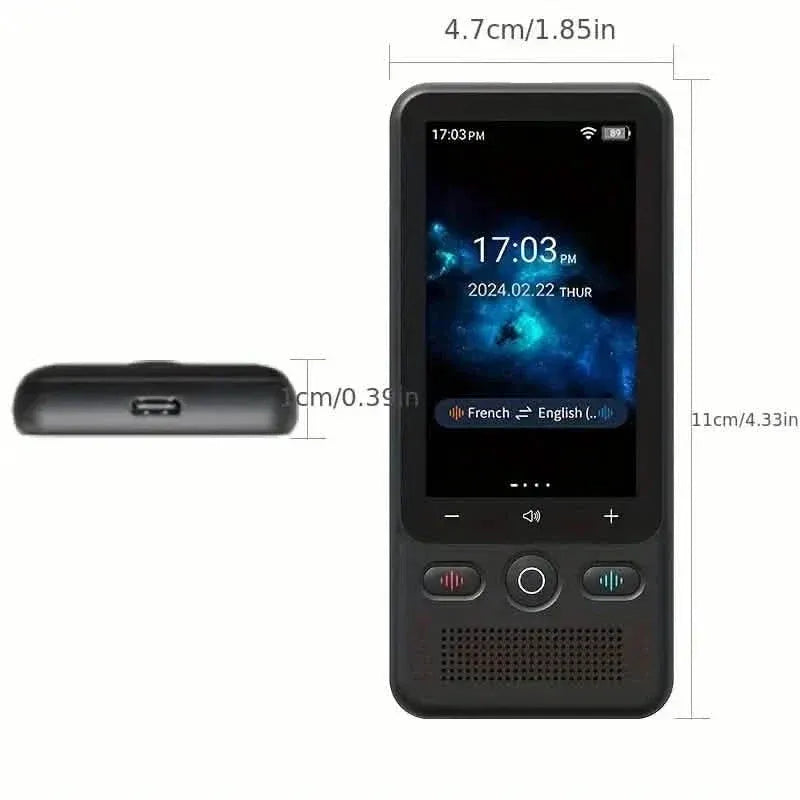 Portable Two-Way Language Translator with 138 Languages & 39 Voices - A-1 Thread Vault
