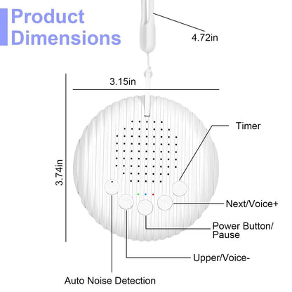Portable White Noise Sound Machine for Sleep Aid - A-1 Thread Vault