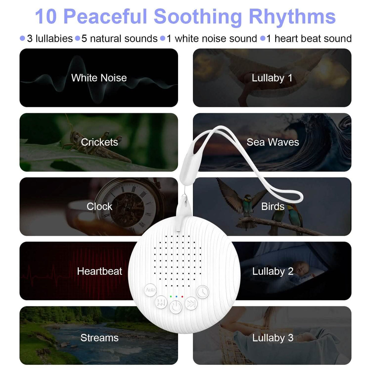 Portable White Noise Sound Machine for Sleep Aid - A-1 Thread Vault