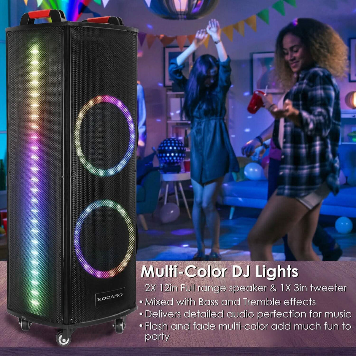 Portable Wireless Party Speaker Colorful Lights DJ PA System - A-1 Thread Vault