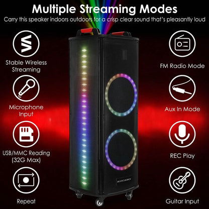 Portable Wireless Party Speaker Colorful Lights DJ PA System - A-1 Thread Vault