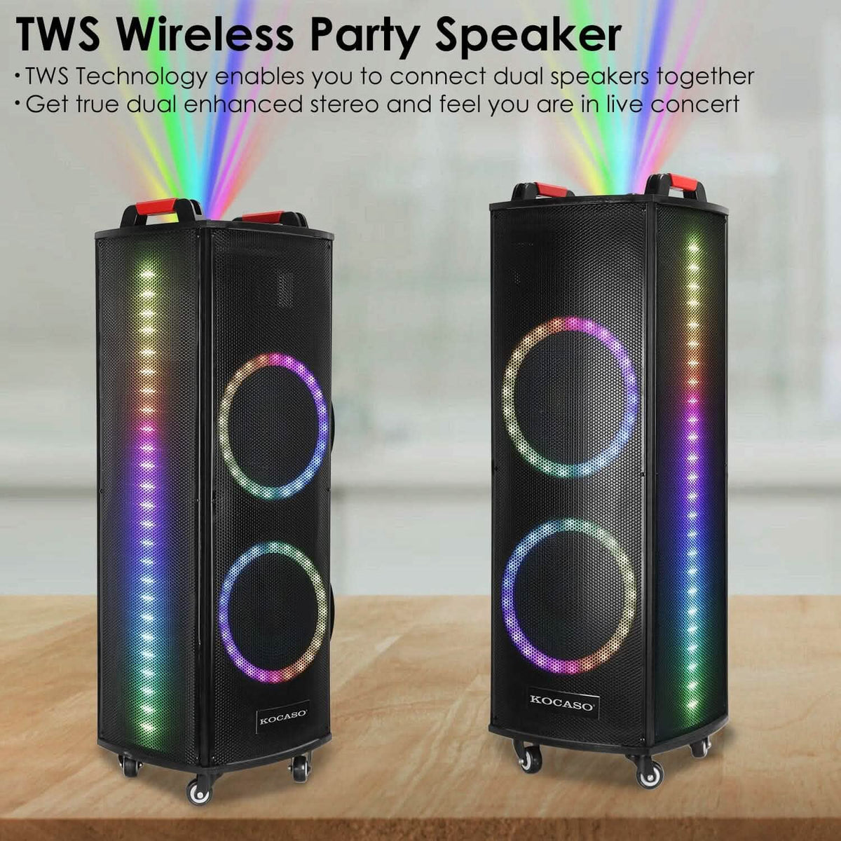 Portable Wireless Party Speaker Colorful Lights DJ PA System - A-1 Thread Vault