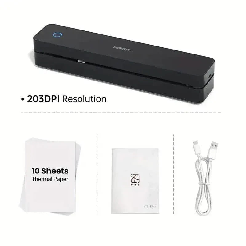 Portable Wireless Thermal Printer – 203DPI, A4 & Letter, USB Charging - A-1 Thread Vault