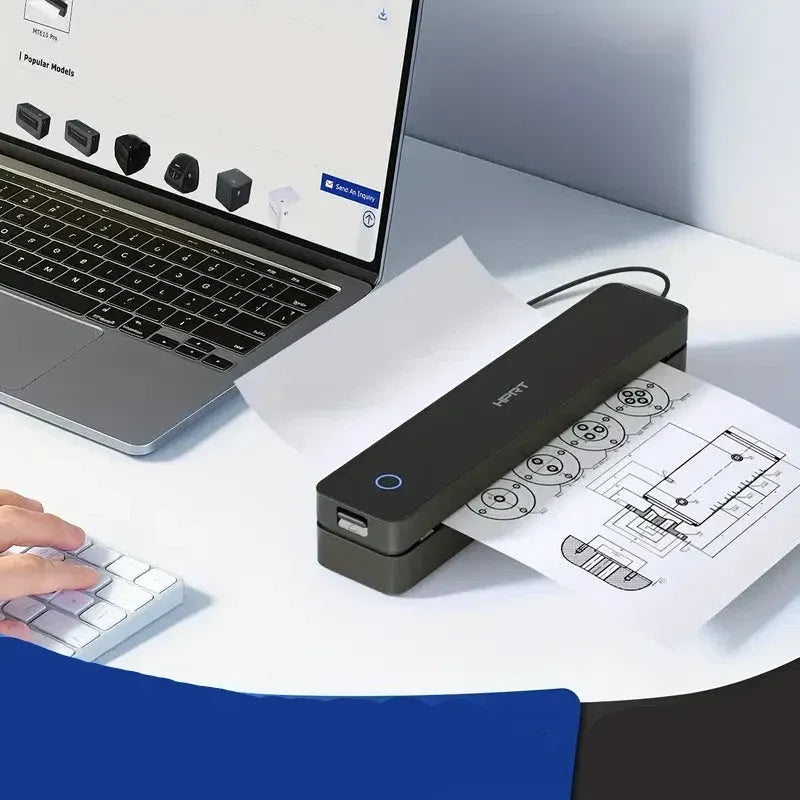 Portable Wireless Thermal Printer – 203DPI, A4 & Letter, USB Charging - A-1 Thread Vault