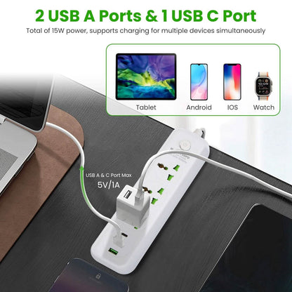 Power Strip with 5.9ft Extension - A-1 Thread Vault