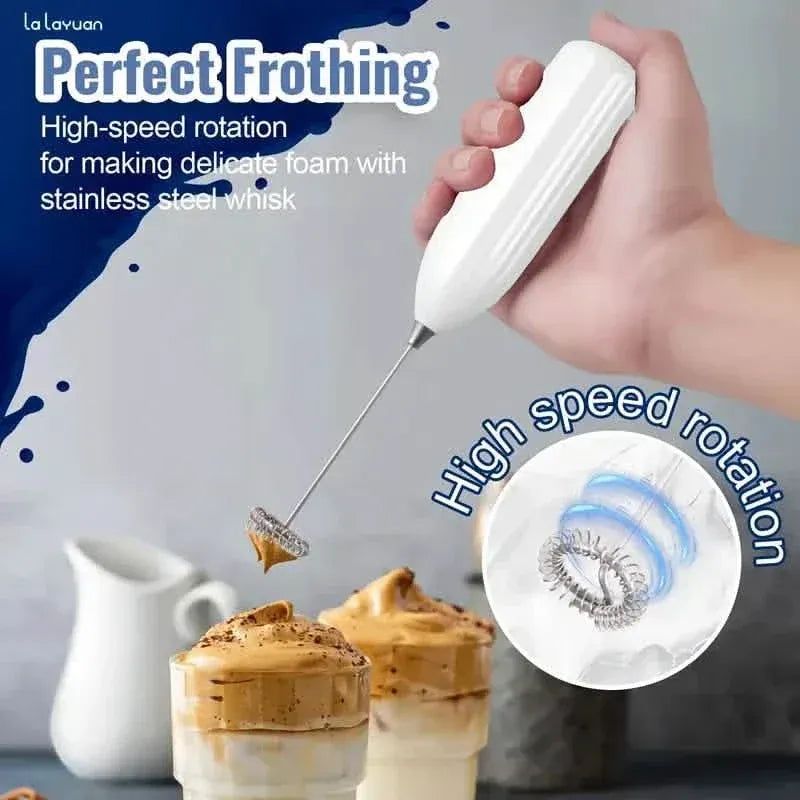 Powerful Electric Milk Frother Stainless Steel Drink Mixer - A-1 Thread Vault