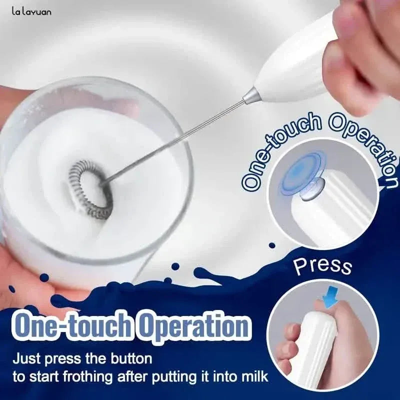 Powerful Electric Milk Frother Stainless Steel Drink Mixer - A-1 Thread Vault