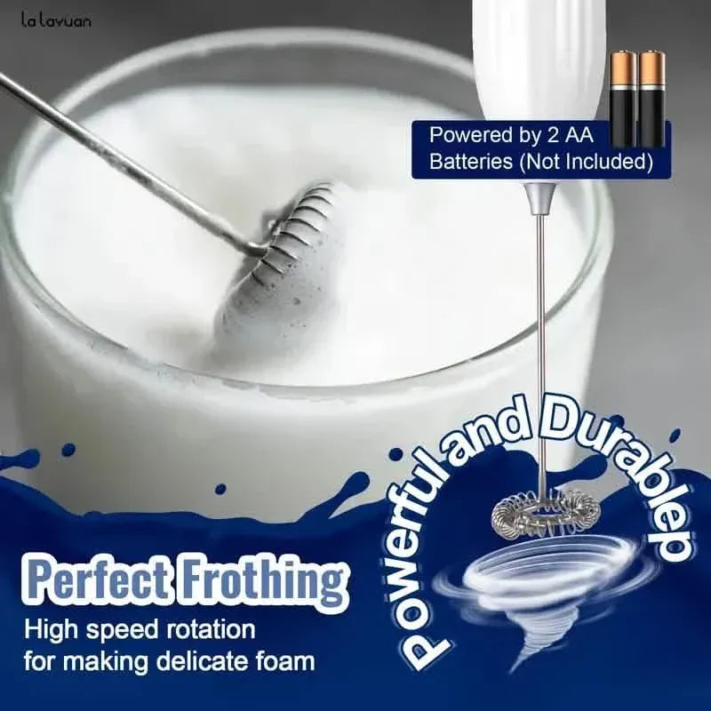 Powerful Electric Milk Frother Stainless Steel Drink Mixer - A-1 Thread Vault