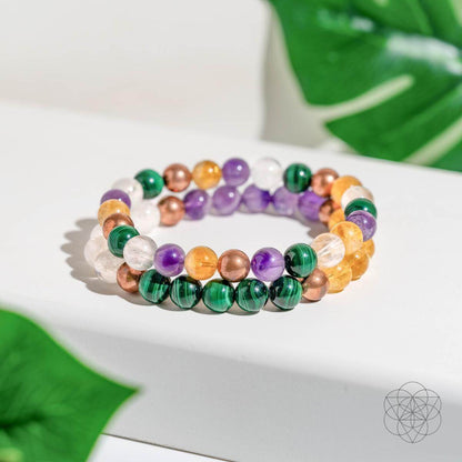 Powerhouse of Wealth Manifestation - Crystal Quartet Bracelet Set - A-1 Thread Vault