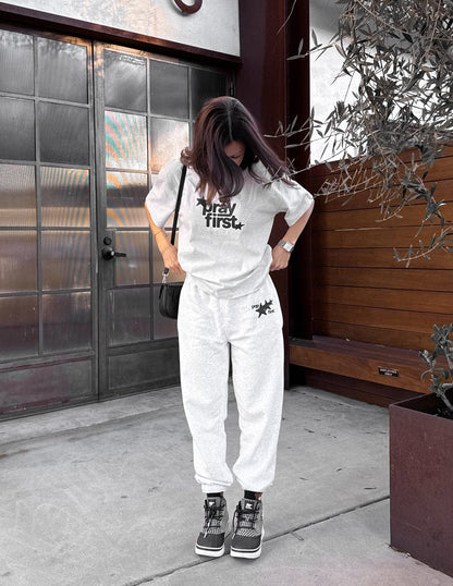 Pray First Heavyweight Tee - A-1 Thread Vault