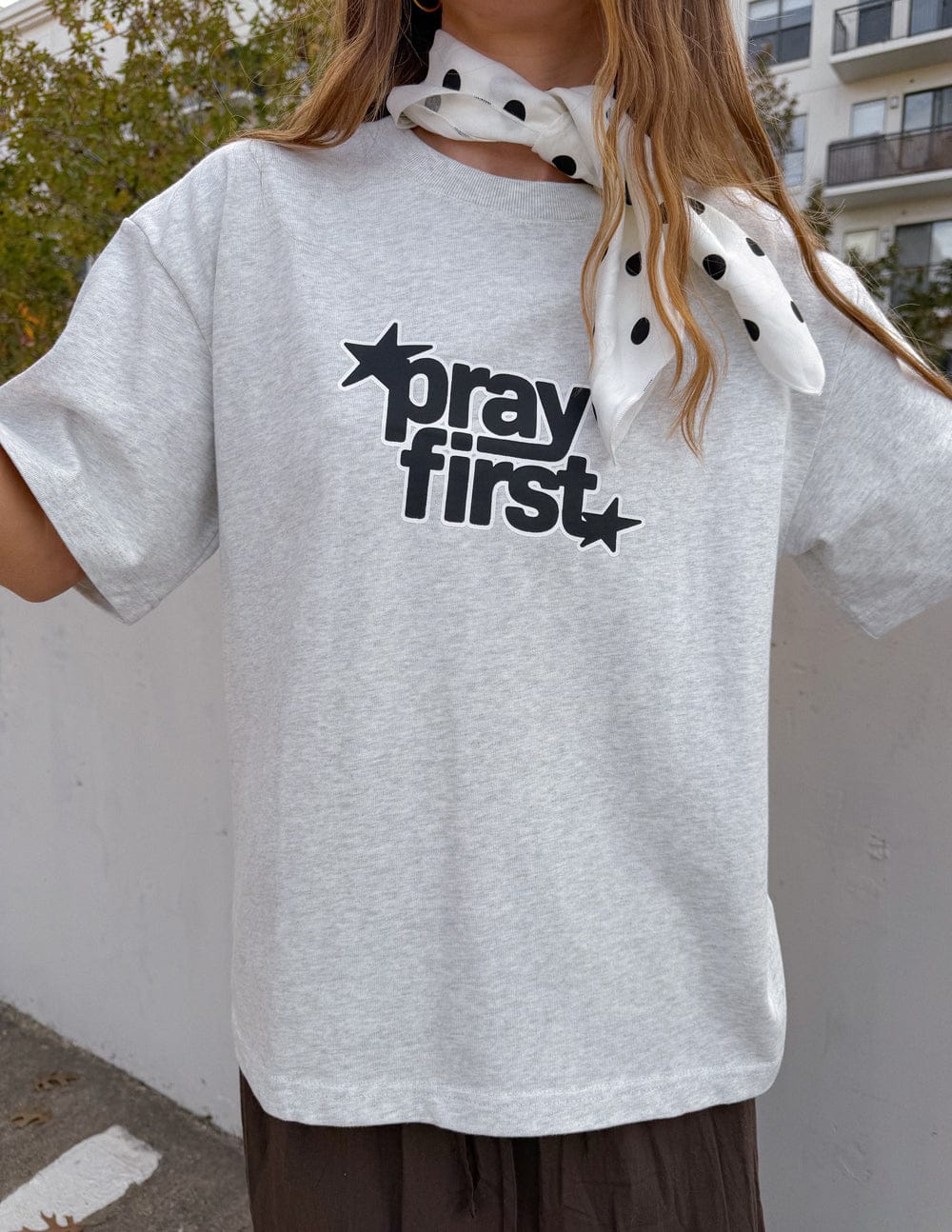 Pray First Heavyweight Tee - A-1 Thread Vault