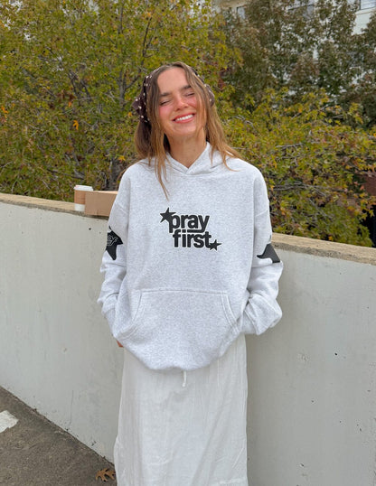 Pray First Unisex Hoodie - A-1 Thread Vault
