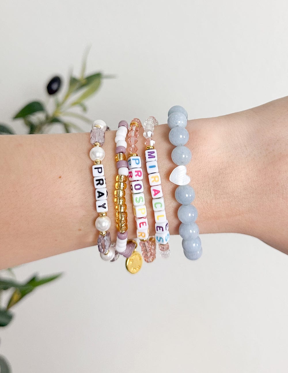 Pray Pearl Letter Bracelet - A-1 Thread Vault