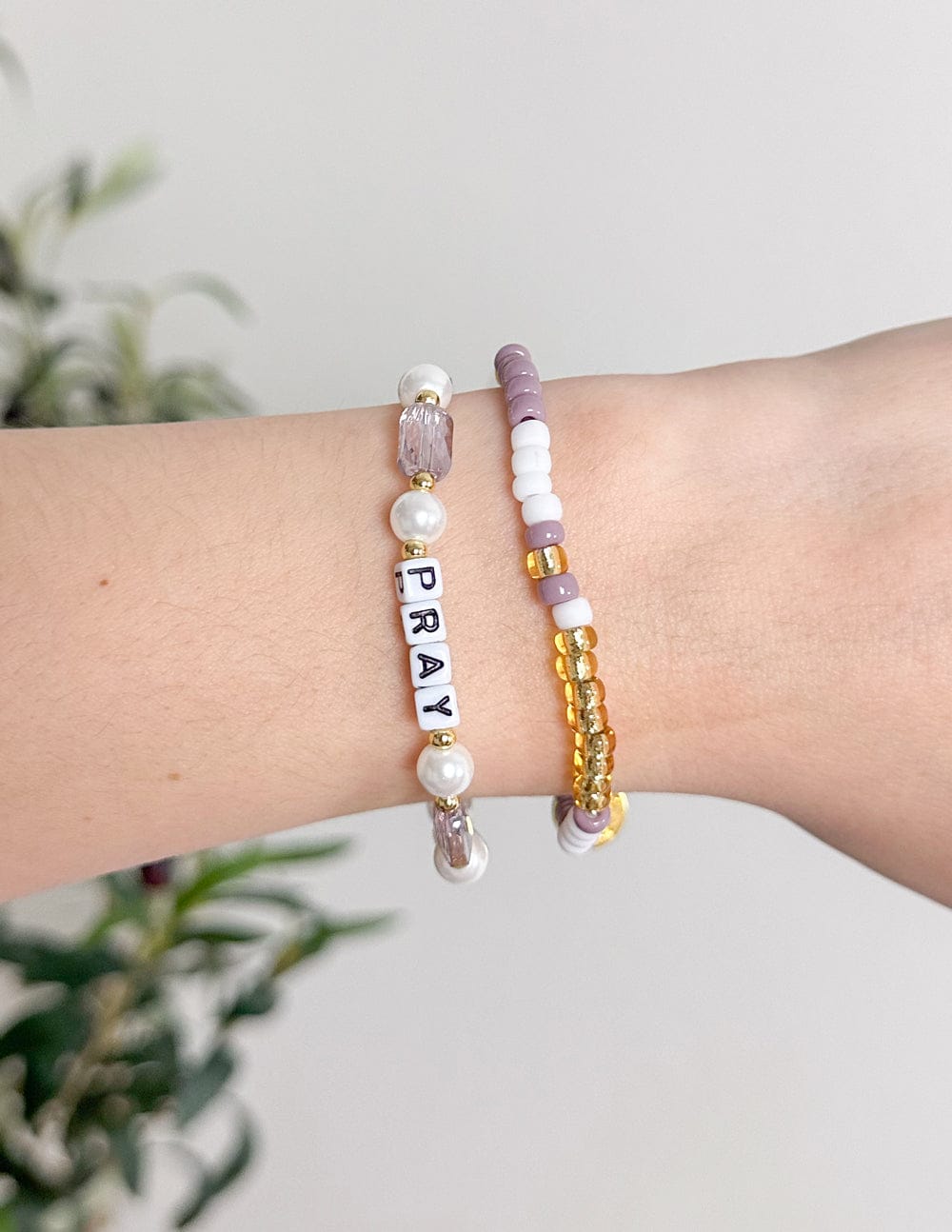 Pray Pearl Letter Bracelet - A-1 Thread Vault