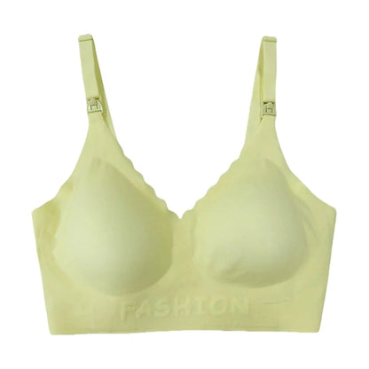 Pregnant Women Breastfeeding Bra Seamless, Comfortable, Fashionable, Engraved, Breathable Front Opening Underwear - A-1 Thread Vault