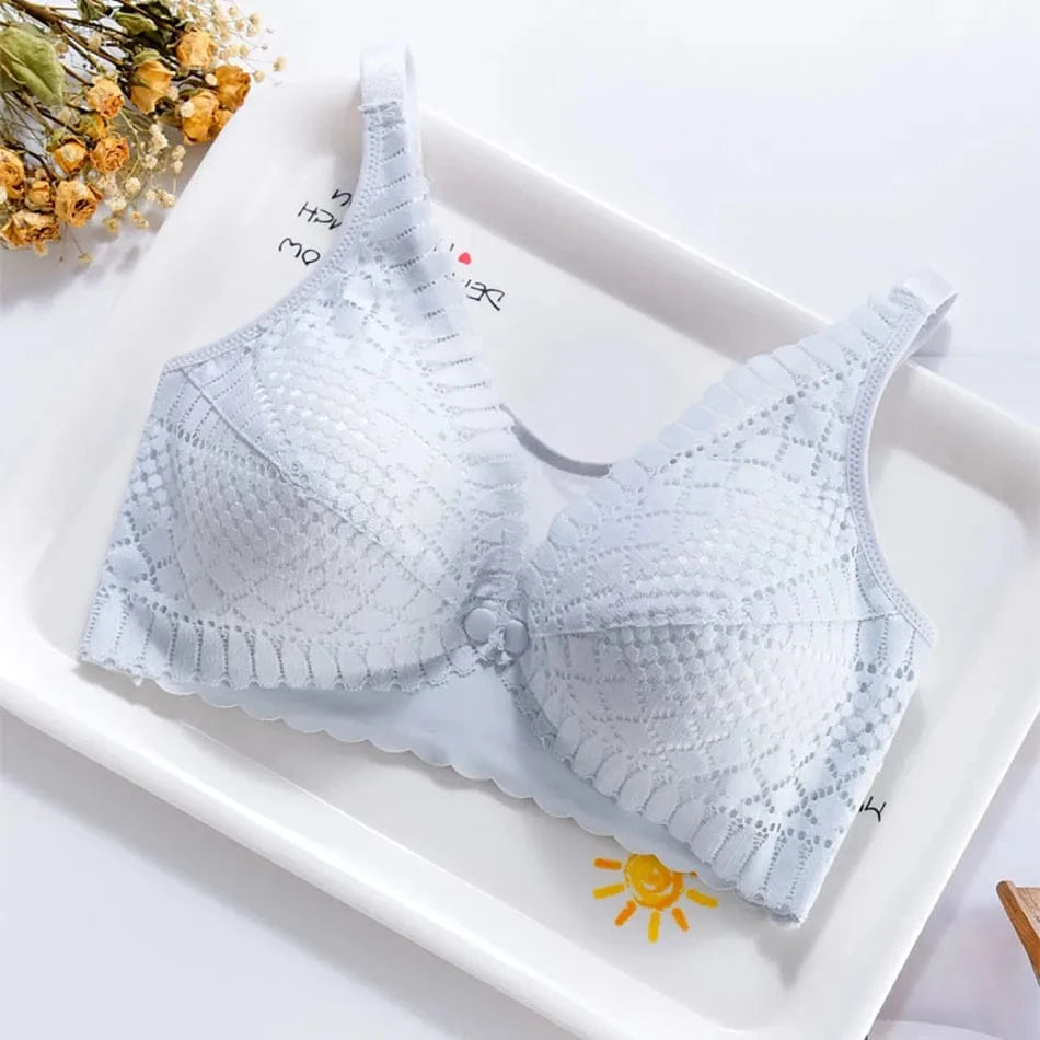 Pregnant Women Front Button Opening Convenient Breastfeeding Bra Comfortable Prevent Sagging Without Steel Rings Women Bra - A-1 Thread Vault