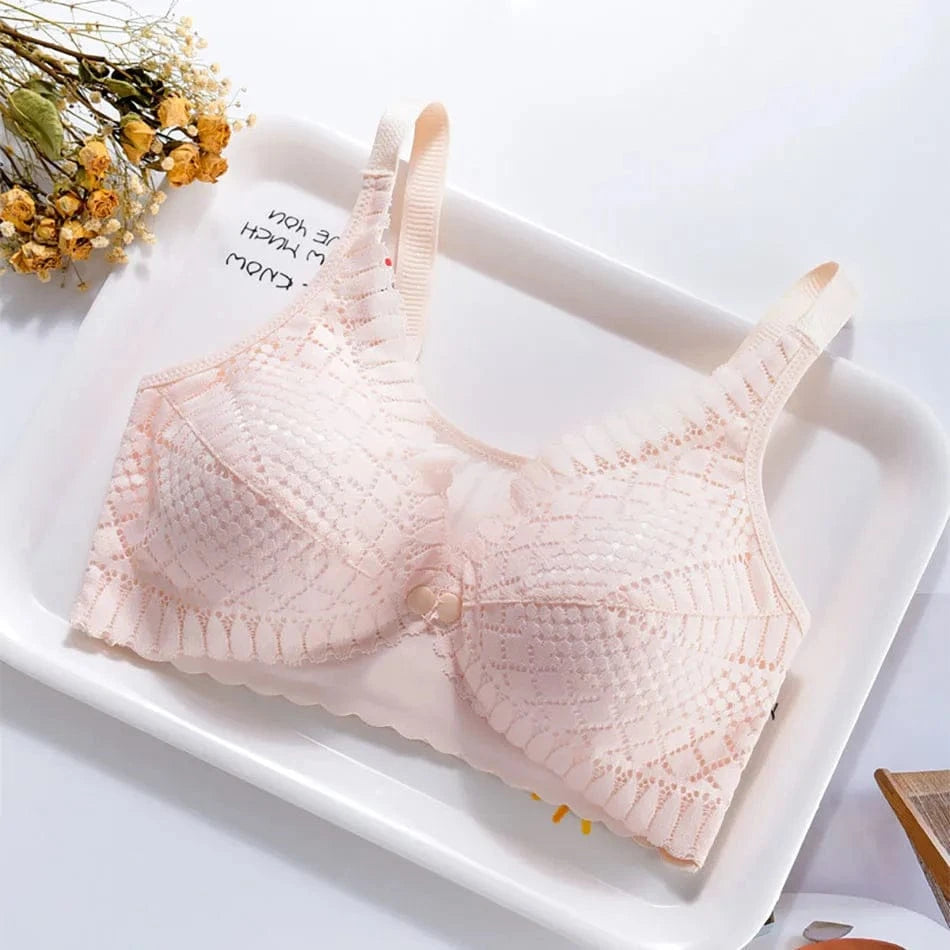 Pregnant Women Front Button Opening Convenient Breastfeeding Bra Comfortable Prevent Sagging Without Steel Rings Women Bra - A-1 Thread Vault