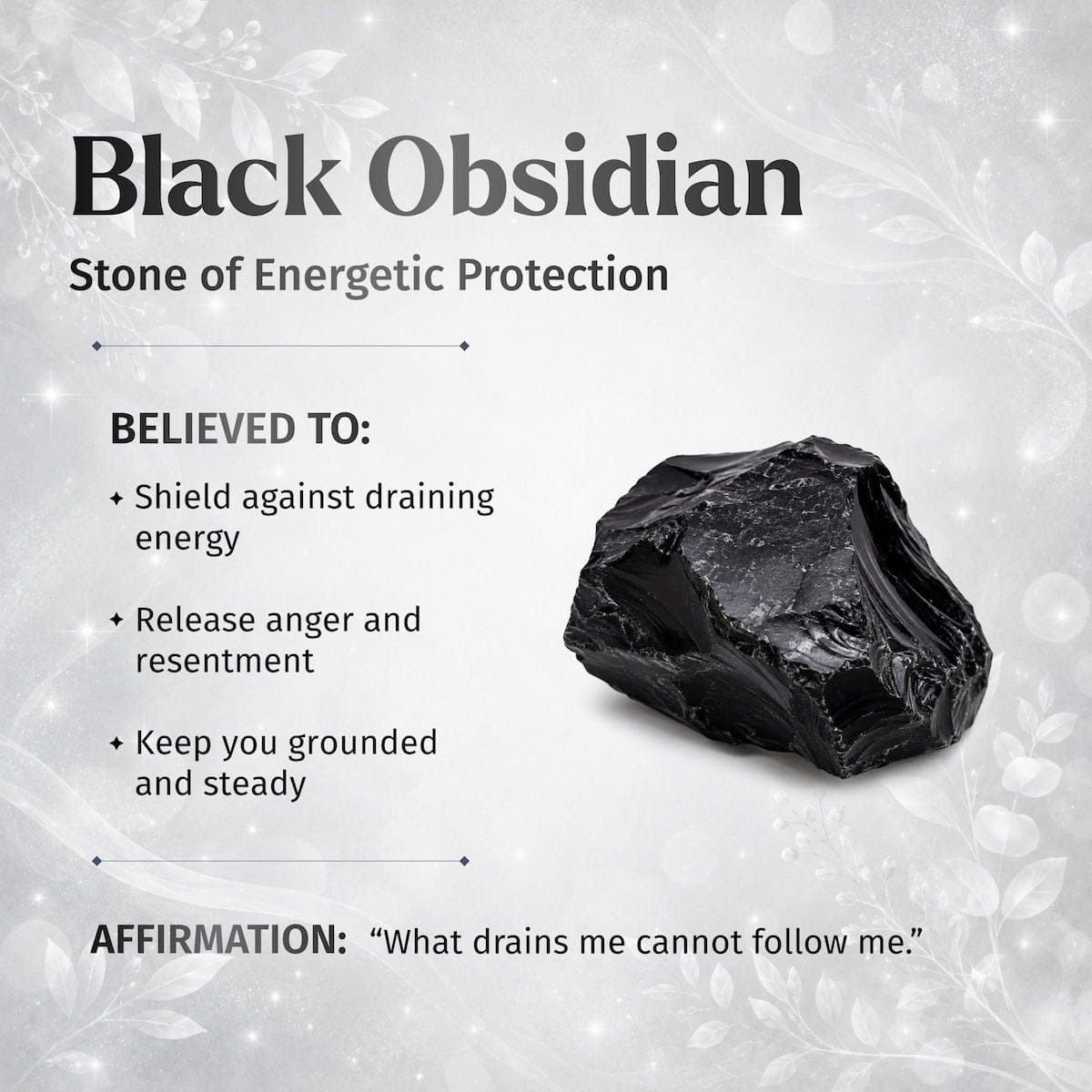 Premium Black Obsidian Talisman - A-1 Thread Vault