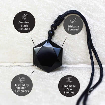 Premium Black Obsidian Talisman - A-1 Thread Vault