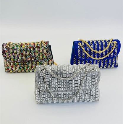 Premium Crystal Rhinestone Evening Clutch Bag (MAC427) - A-1 Thread Vault