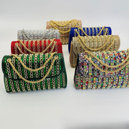 Premium Crystal Rhinestone Evening Clutch Bag (MAC427) - A-1 Thread Vault