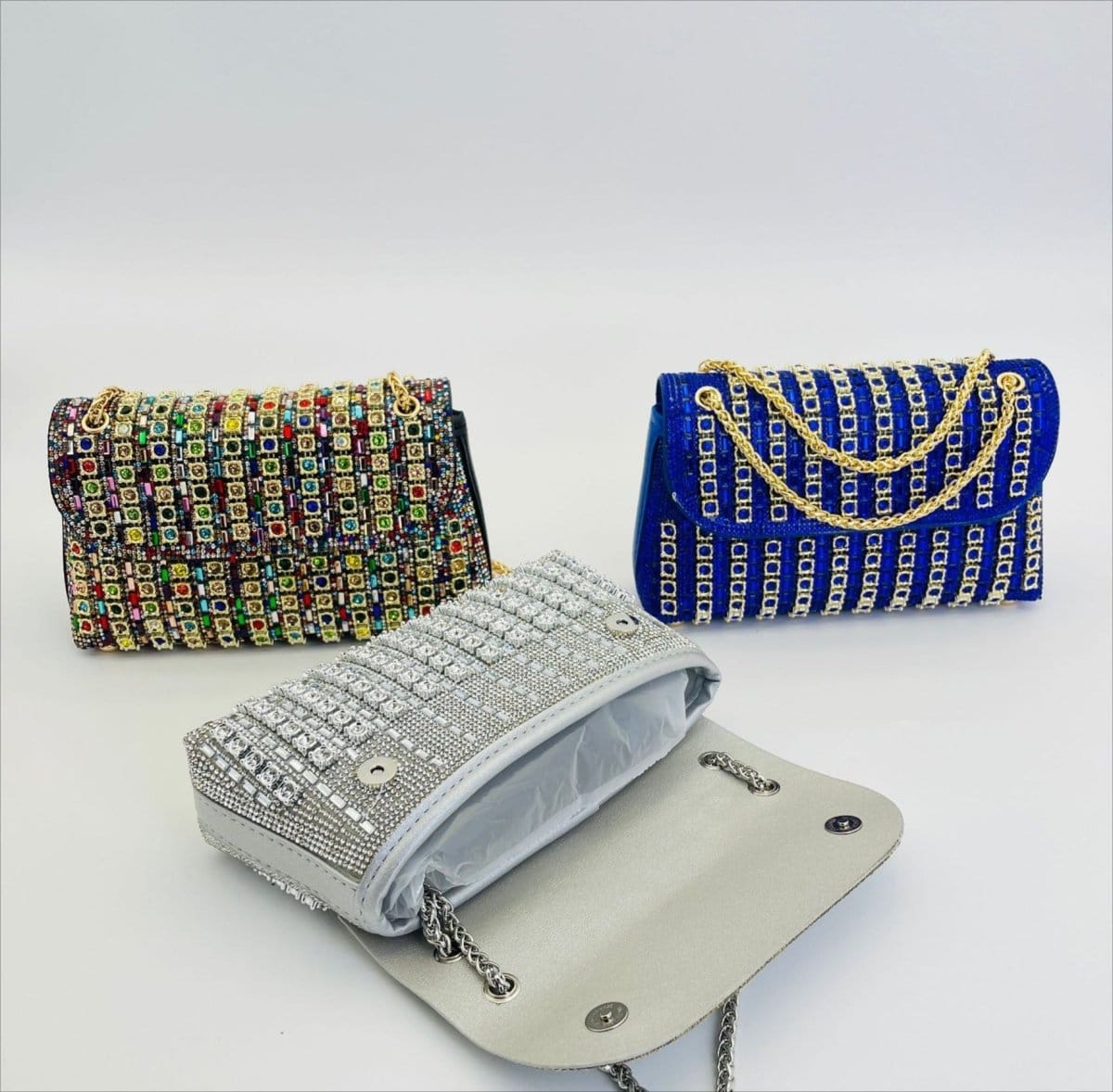 Premium Crystal Rhinestone Evening Clutch Bag (MAC427) - A-1 Thread Vault