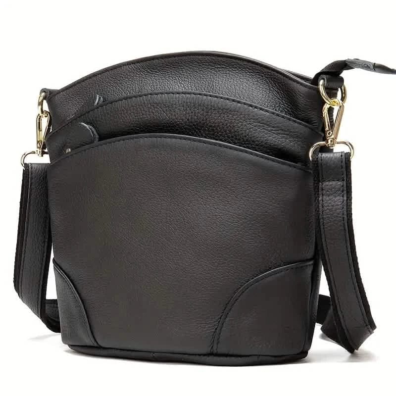 Premium Genuine Cowhide Leather Crossbody Bag - A-1 Thread Vault