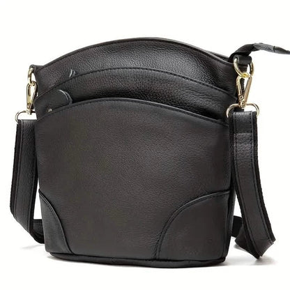 Premium Genuine Cowhide Leather Crossbody Bag - A-1 Thread Vault