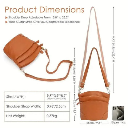Premium Genuine Cowhide Leather Crossbody Bag - A-1 Thread Vault