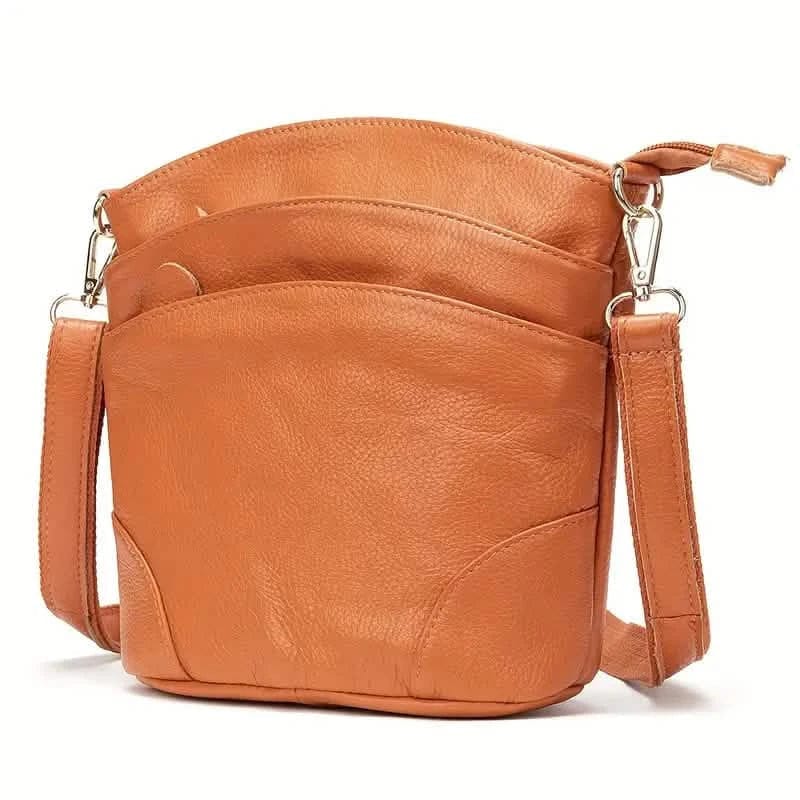 Premium Genuine Cowhide Leather Crossbody Bag - A-1 Thread Vault