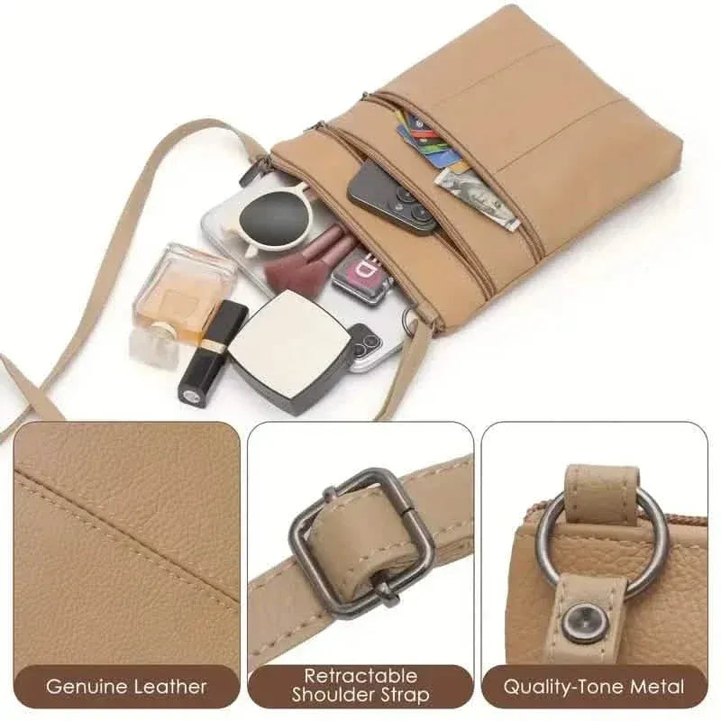 Premium Leather Organizer Purse Women's Handbag Travel Bag - A-1 Thread Vault