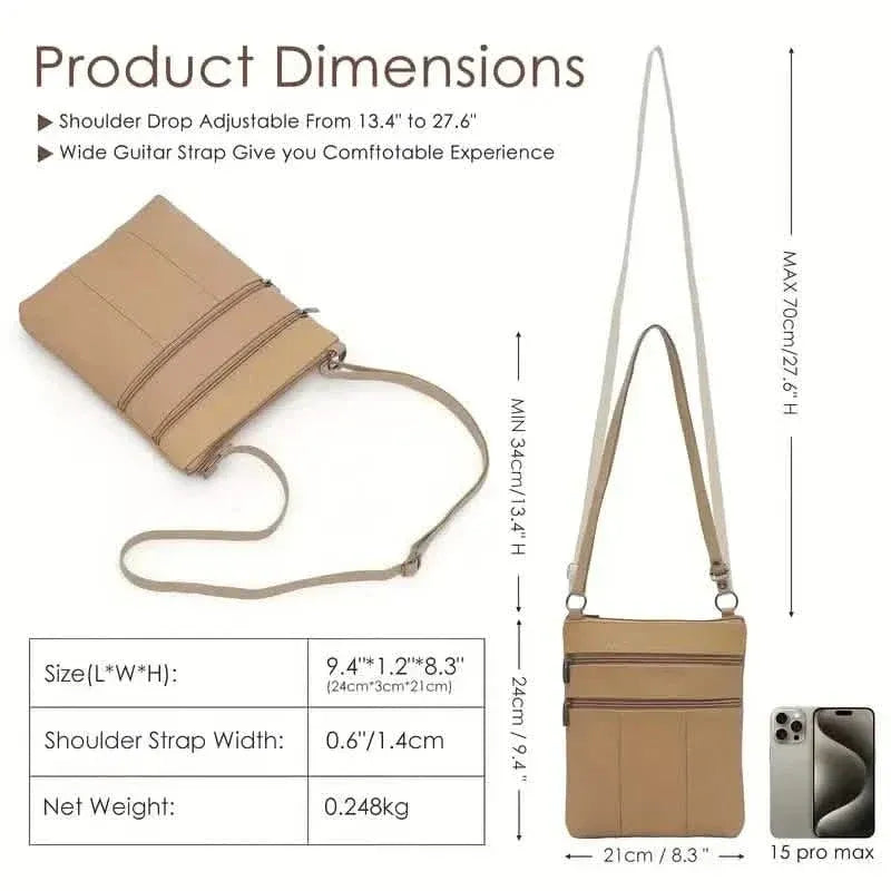 Premium Leather Organizer Purse Women's Handbag Travel Bag - A-1 Thread Vault