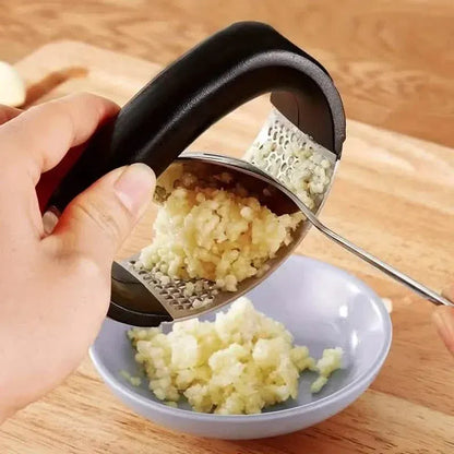 Premium Stainless Steel Garlic Rocker Press - Compact, Durable, and Rust-Resistant Kitchen Gadget - A-1 Thread Vault