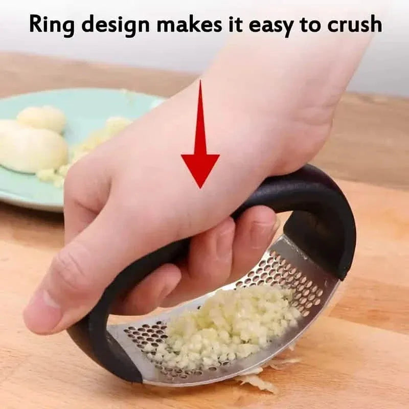 Premium Stainless Steel Garlic Rocker Press - Compact, Durable, and Rust-Resistant Kitchen Gadget - A-1 Thread Vault