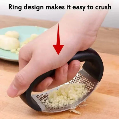 Premium Stainless Steel Garlic Rocker Press - Compact, Durable, and Rust-Resistant Kitchen Gadget - A-1 Thread Vault